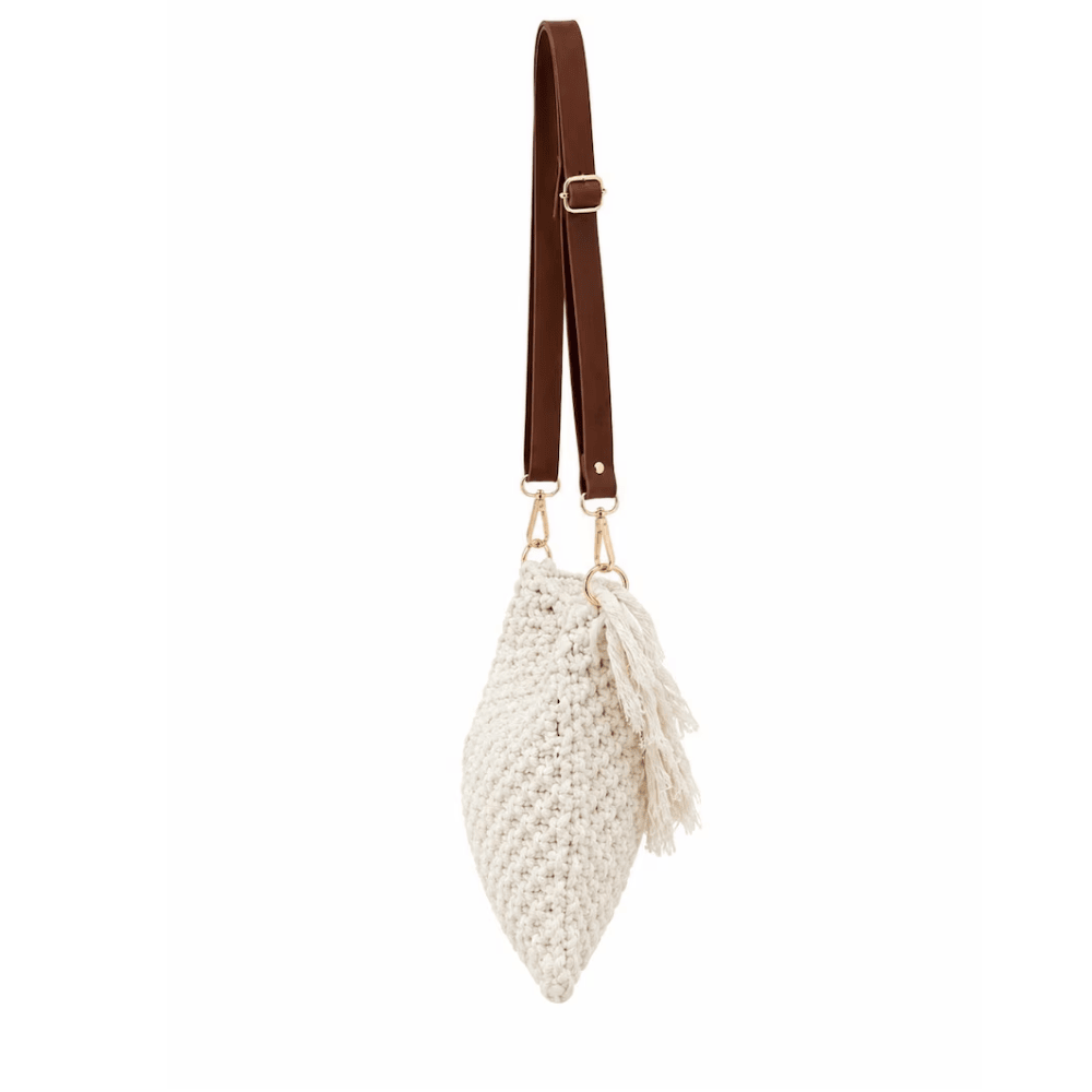 Handmade Macrame Shoulder Bag – Boho Fringe Crossbody Purse