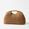 Artisan Raffia Crochet Handbag – Structured Boho Woven Tote for Summer & Vacation